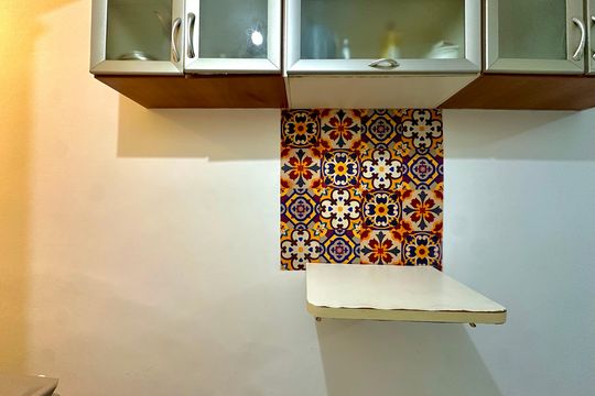 Cozinha de kitnet/studio para alugar com 1 quarto, 16m² em Botafogo, Rio de Janeiro