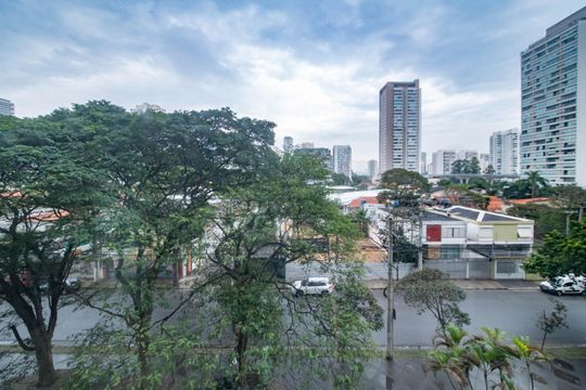 Varanda - Vista de apartamento para alugar com 1 quarto, 42m² em Cidade Monções, São Paulo