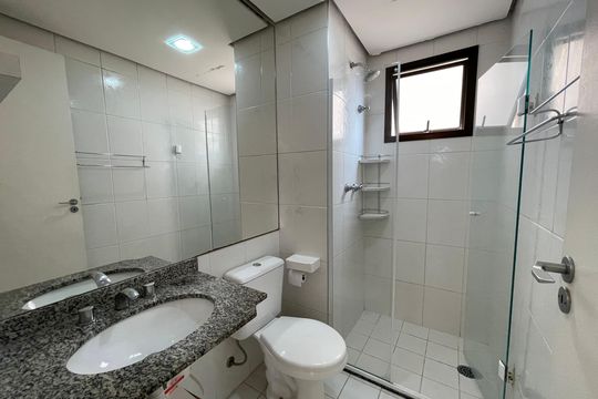 Banheiro Social de apartamento à venda com 3 quartos, 91m² em Jardim Bonfiglioli, São Paulo
