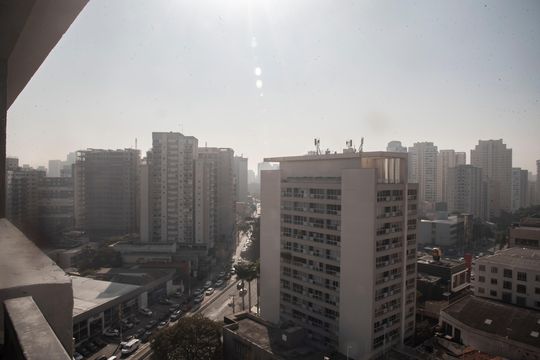 Vista da Varanda de kitnet/studio à venda com 1 quarto, 27m² em Vila Clementino, São Paulo