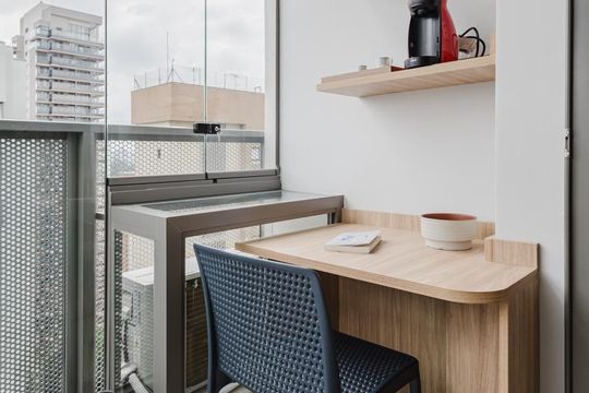 Quarto  de kitnet/studio para alugar com 1 quarto, 34m² em Indianópolis, São Paulo