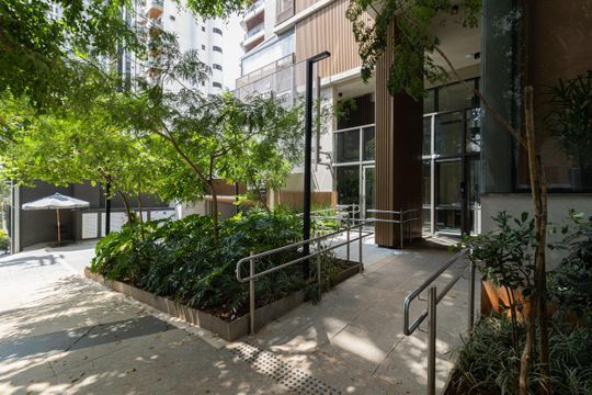 Fachada de kitnet/studio para alugar com 1 quarto, 34m² em Indianópolis, São Paulo