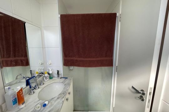 Banheiro da Suíte de apartamento à venda com 2 quartos, 62m² em Jaguaré, São Paulo
