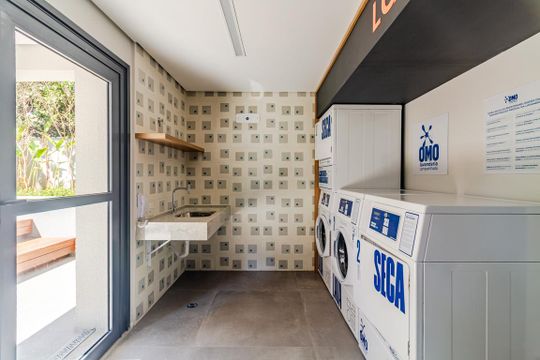 Área comum - Lavanderia de kitnet/studio para alugar com 1 quarto, 23m² em Perdizes, São Paulo