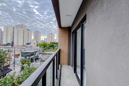 Varanda de kitnet/studio para alugar com 1 quarto, 27m² em Mooca, São Paulo