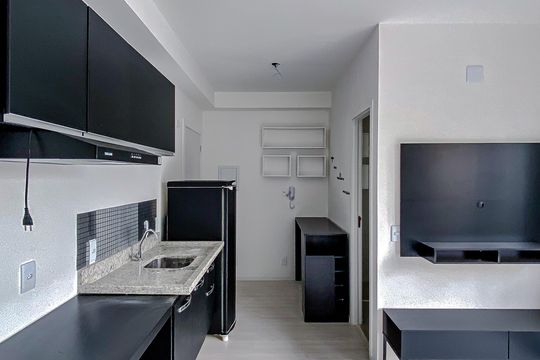Cozinha de kitnet/studio para alugar com 1 quarto, 27m² em Mooca, São Paulo