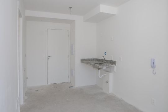 Sala e Cozinha de kitnet/studio à venda com 1 quarto, 31m² em Pompeia, São Paulo