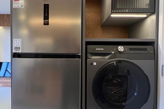 Área de Serviço de kitnet/studio para alugar com 1 quarto, 33m² em Pinheiros, São Paulo