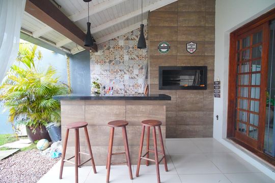 Churrasqueira de casa à venda com 3 quartos, 320m² em Fazenda São Borja, São Leopoldo