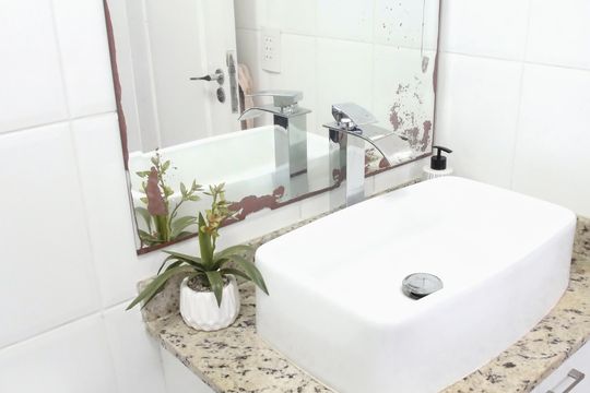 Banheiro da Suíte de apartamento à venda com 3 quartos, 85m² em Jardim Santa Cruz (Campo Grande), São Paulo