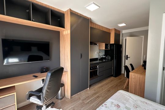Studio de kitnet/studio para alugar com 1 quarto, 27m² em Santo Amaro, São Paulo