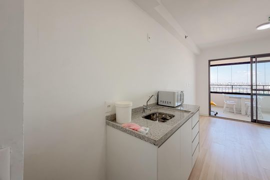 Cozinha de kitnet/studio à venda com 1 quarto, 29m² em Sacomã, São Paulo
