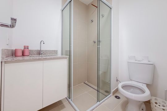 Banheiro de kitnet/studio à venda com 1 quarto, 29m² em Sacomã, São Paulo