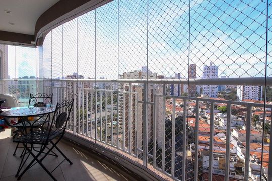 Varanda da Sala de apartamento para alugar com 3 quartos, 107m² em Jardim Avelino, São Paulo