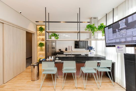 Área comum de apartamento à venda com 1 quarto, 30m² em Campo Belo, São Paulo