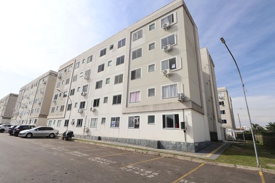 Fachada do bloco de apartamento para alugar com 2 quartos, 44m² em Estância Velha, Canoas