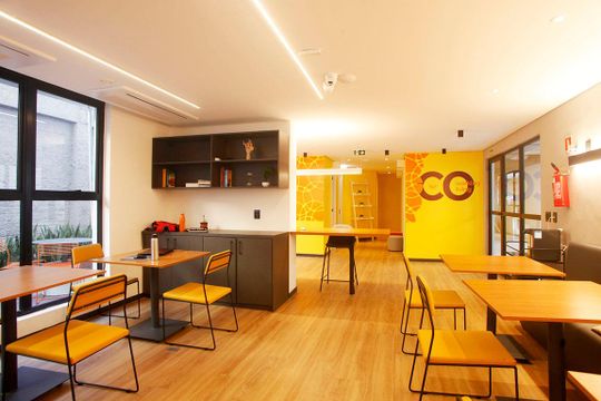 Área Comum - Cowork de kitnet/studio para alugar com 1 quarto, 12m² em Bom Fim, Porto Alegre