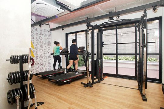Área Comum - Academia de kitnet/studio para alugar com 1 quarto, 12m² em Bom Fim, Porto Alegre