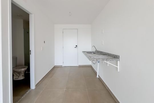 Cozinha de apartamento para alugar com 1 quarto, 28m² em Vila Mariana, São Paulo