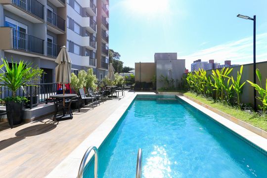 Área comum - Piscina de apartamento à venda com 1 quarto, 27m² em Vila Butantã, São Paulo