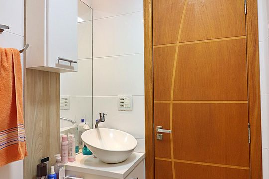 Banheiro Social de apartamento à venda com 2 quartos, 76m² em Santa Terezinha, São Bernardo do Campo
