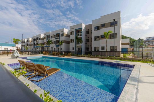 Área comum - Piscina de apartamento para alugar com 2 quartos, 47m² em Recreio dos Bandeirantes, Rio de Janeiro