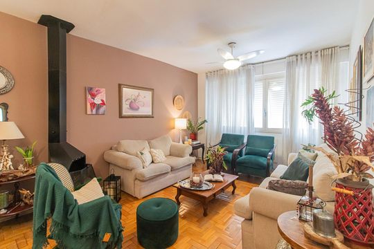 Sala de apartamento à venda com 3 quartos, 127m² em Jardim Botânico, Porto Alegre