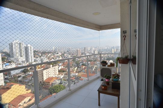 Varanda da Sala de apartamento à venda com 3 quartos, 90m² em Vila Floresta, Santo André