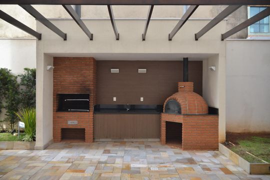 Área comum - Churrasqueira de apartamento à venda com 3 quartos, 90m² em Vila Floresta, Santo André