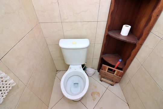 Banheiro de serviço de casa para alugar com 3 quartos, 370m² em Nova Petrópolis, São Bernardo do Campo