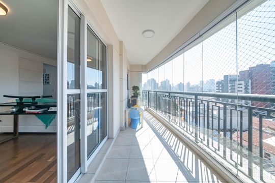 Varanda de apartamento à venda com 3 quartos, 124m² em Bosque da Saúde, São Paulo