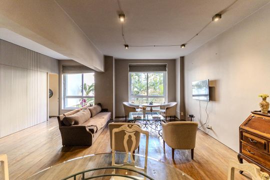Sala de casa de condomínio à venda com 2 quartos, 107m² em Higienópolis, São Paulo