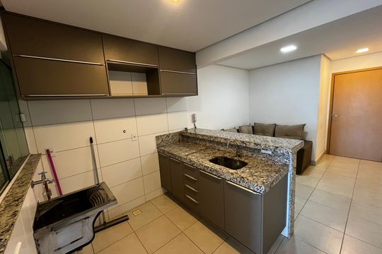Cozinha e Área de Serviço de apartamento para alugar com 1 quarto, 29m² em Ca Vicente Pires, Brasília