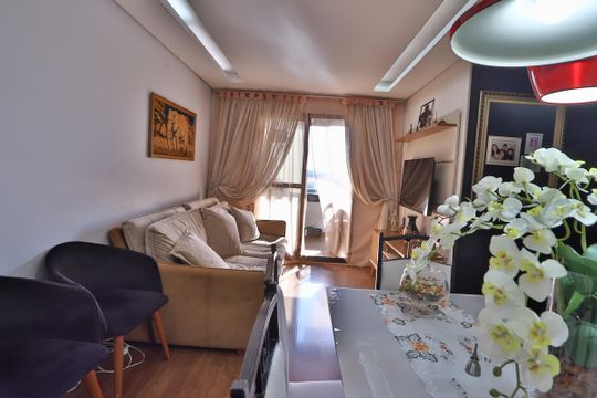 Sala de apartamento à venda com 3 quartos, 87m² em Vila Regente Feijó, São Paulo