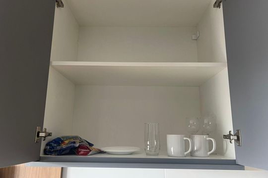 Cozinha de kitnet/studio para alugar com 1 quarto, 25m² em Butantã, São Paulo