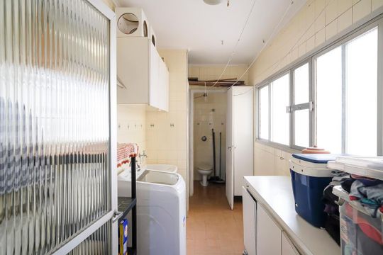 Área de serviço de apartamento à venda com 2 quartos, 102m² em Osvaldo Cruz, São Caetano do Sul