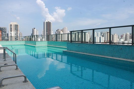 Área comum - Piscina de kitnet/studio para alugar com 1 quarto, 24m² em Chácara Klabin, São Paulo