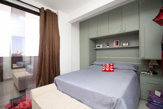Quarto 1 de apartamento para alugar com 2 quartos, 55m² em Setor Habitacional Vicente Pires, Brasília