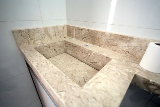 Banheiro Social 1 de casa de condomínio à venda com 3 quartos, 117m² em Vila Metalúrgica, Santo André