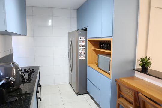 Cozinha de apartamento à venda com 2 quartos, 65m² em Inconfidentes, Contagem