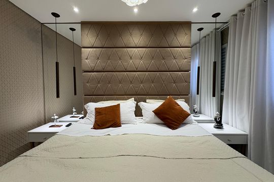 Quarto de apartamento à venda com 2 quartos, 63m² em Vila Santo Alberto, Santo André