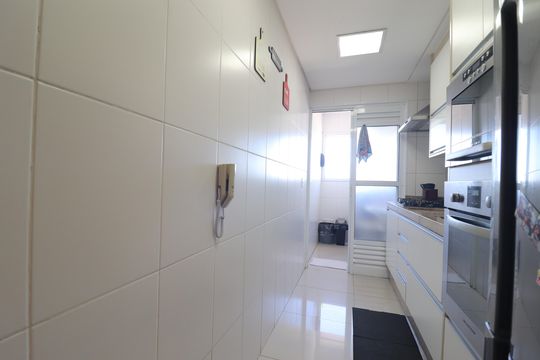 Cozinha de apartamento à venda com 3 quartos, 77m² em Campestre, Santo André