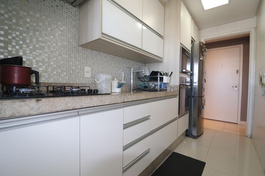 Cozinha de apartamento à venda com 3 quartos, 77m² em Campestre, Santo André