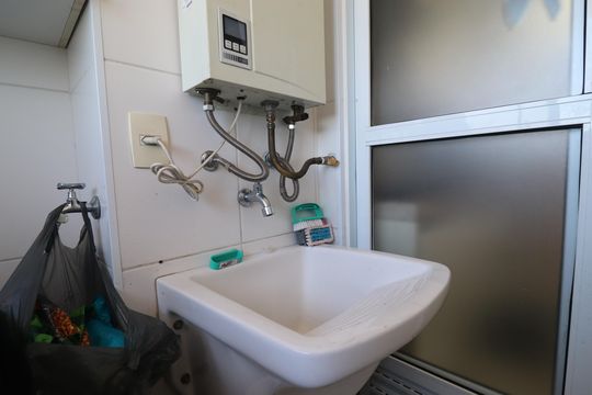Área de Serviço de apartamento à venda com 3 quartos, 77m² em Campestre, Santo André