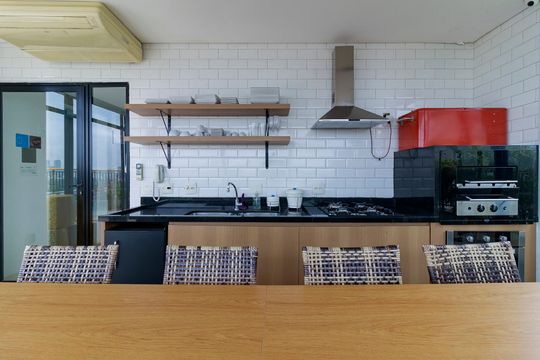 Espaço Gourmet de kitnet/studio à venda com 0 quarto, 70m² em Santo Amaro, São Paulo