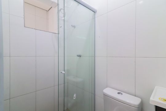 Banheiro de apartamento para alugar com 1 quarto, 25m² em Vila Dalva, São Paulo