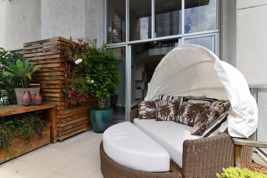 varanda de apartamento para alugar com 1 quarto, 105m² em Parque do Morumbi, São Paulo