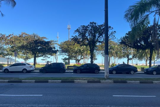 Vista da Rua de kitnet/studio para alugar com 1 quarto, 35m² em José Menino, Santos