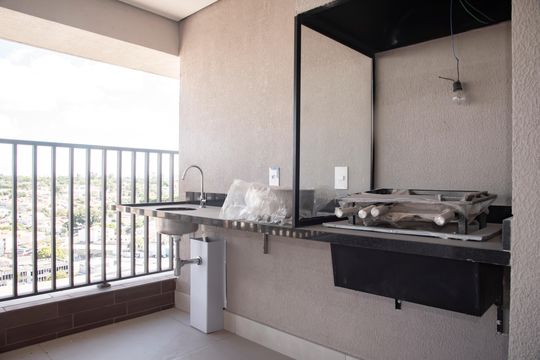 Varanda gourmet - Churrasqueira de apartamento para alugar com 3 quartos, 113m² em Mirandópolis, São Paulo