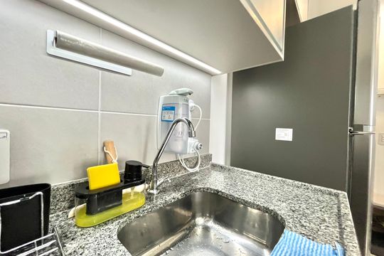 Cozinha de apartamento à venda com 1 quarto, 29m² em Jardim Prudência, São Paulo